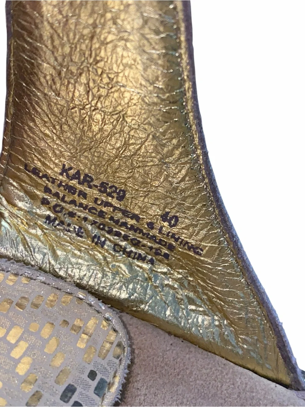 Alegria Gold Metallic Slide Sandals Women’s Size 10 Comfort Shoes